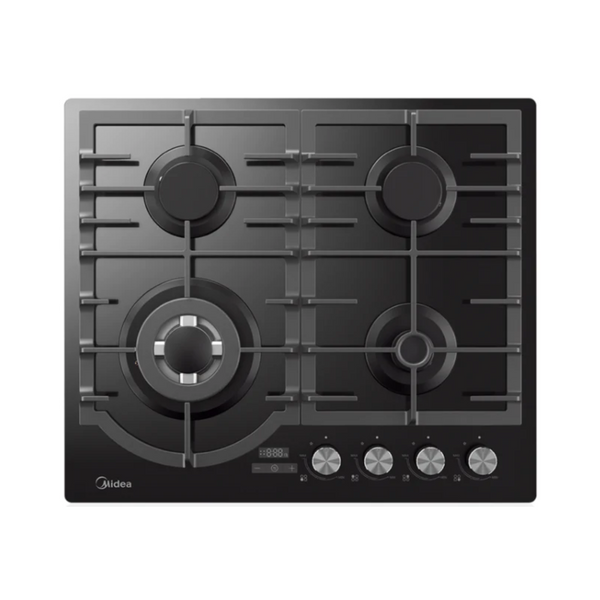 Midea 60cm Gas Cooktop Black Tempered Glass With Timer 60GH096 - New Sigli Ltd